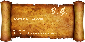 Bottka Gerda névjegykártya